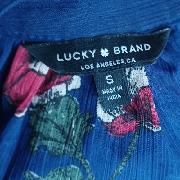 Lucky Brand Bohemian Tunic Top V Neck Size Small - Picture 12 of 12